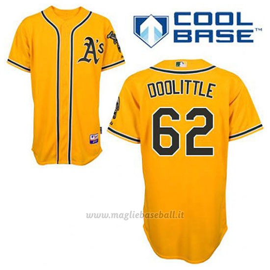 Maglia Baseball Uomo Oakland Athletics Sean Doolittle 62 Or Alterner Cool Base